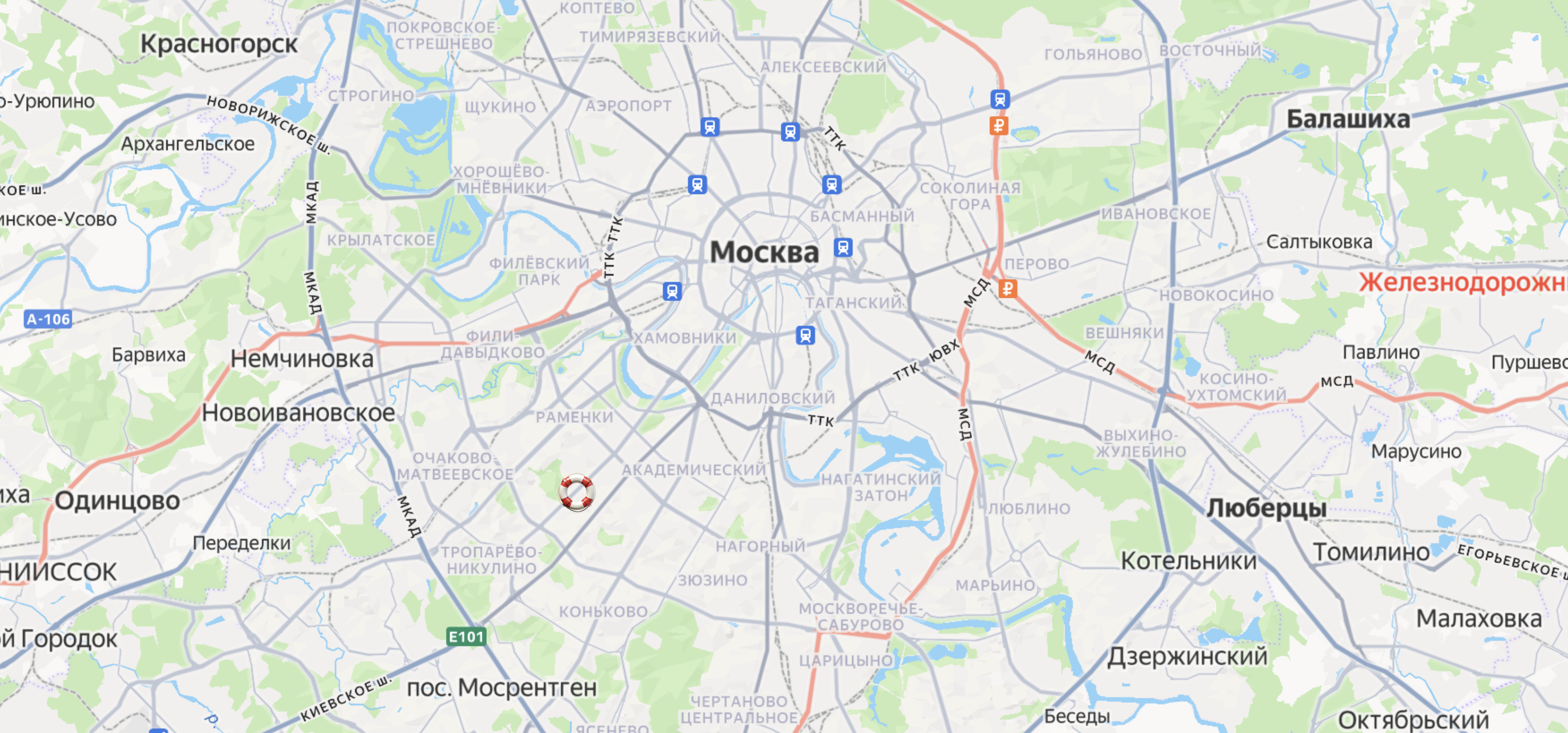 Карта расположения консультационного офиса в Москве